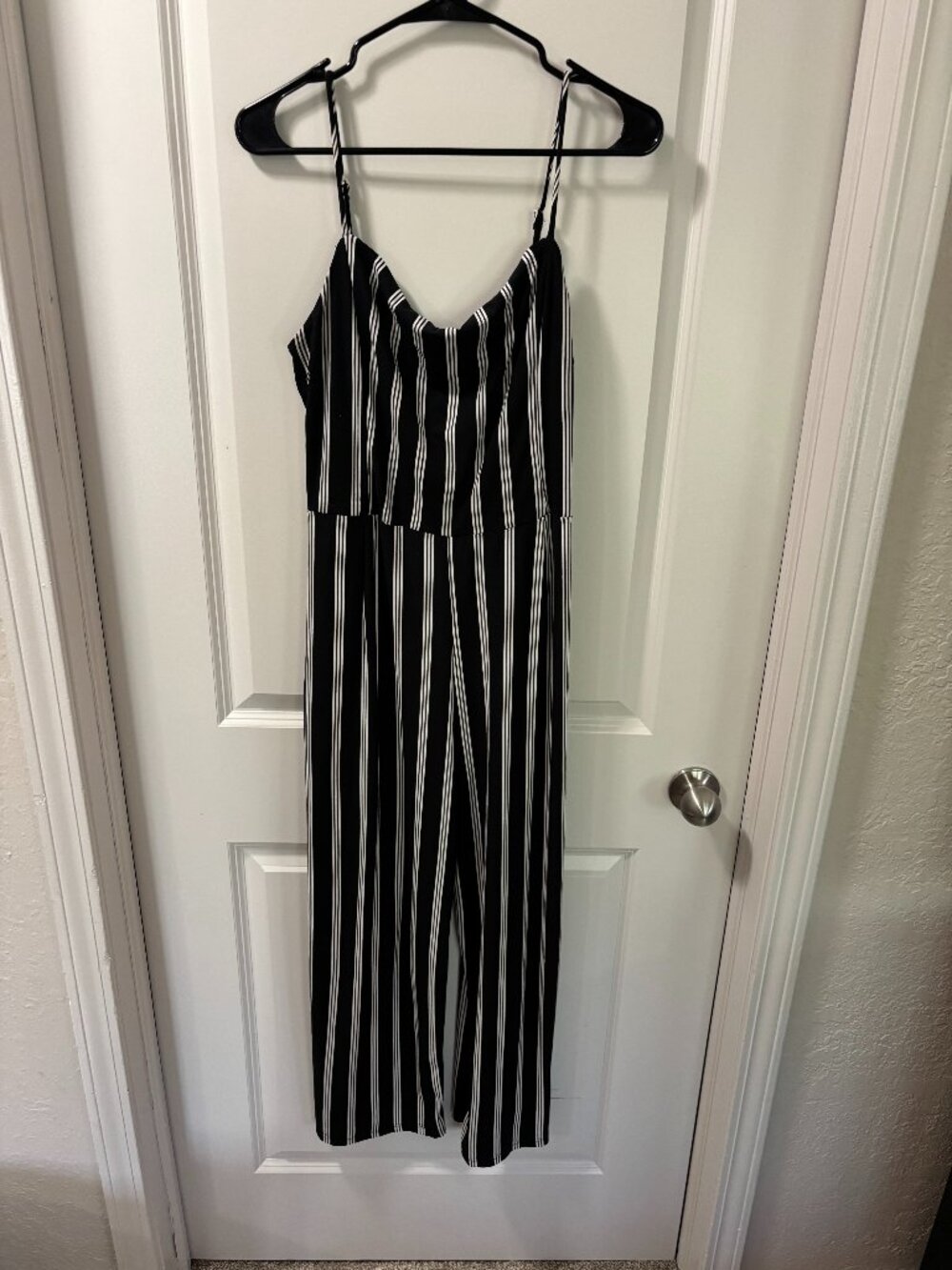 Black & White Striped Jumpsuit